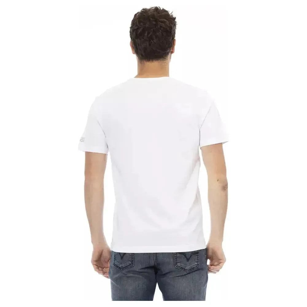 Trussardi Action White Cotton Men T-Shirt Trussardi Action