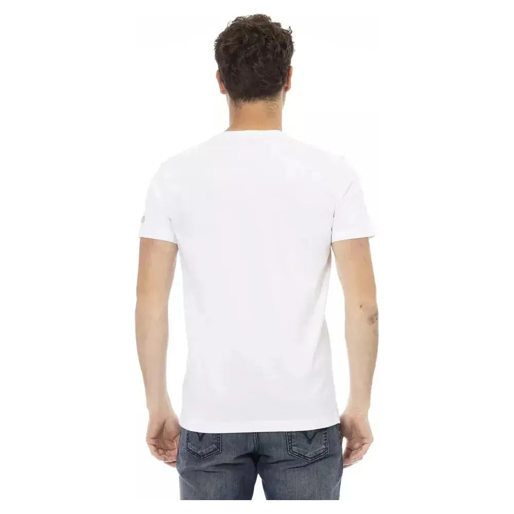 Trussardi Action White Cotton Men T-Shirt Trussardi Action