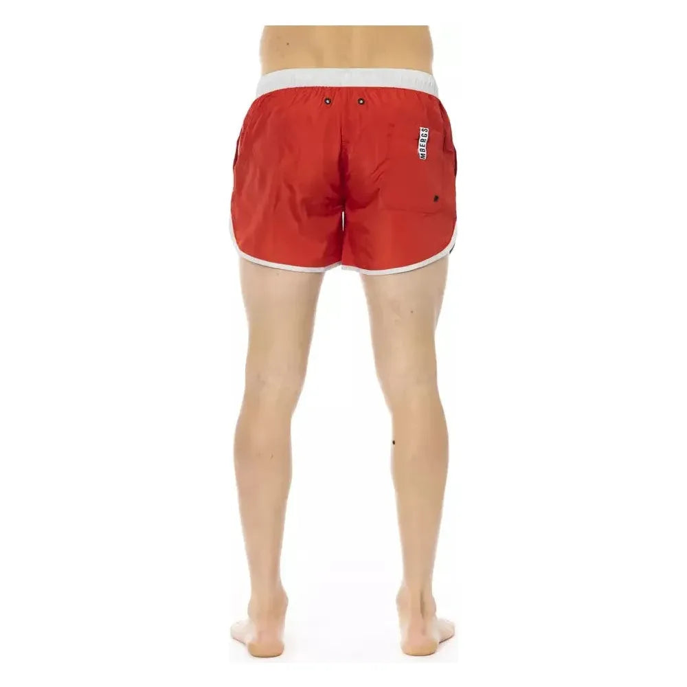 Bikkembergs Red Polyester Men Swim Short Bikkembergs