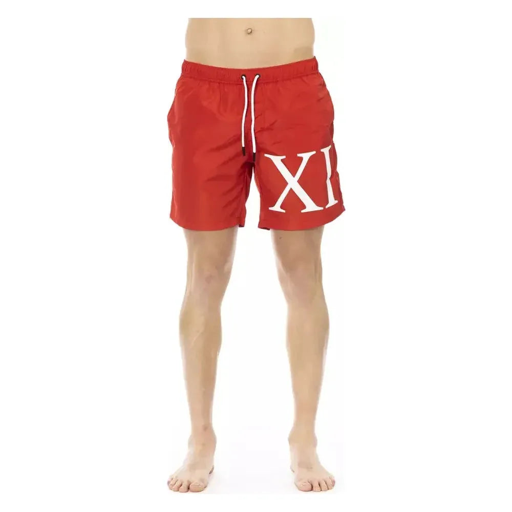 Bikkembergs Red Polyester Men Swim Short Bikkembergs