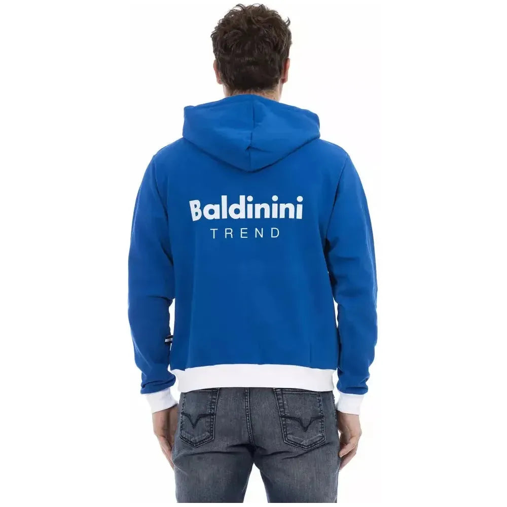 Baldinini Trend Blue Wool Men Sweater Baldinini Trend