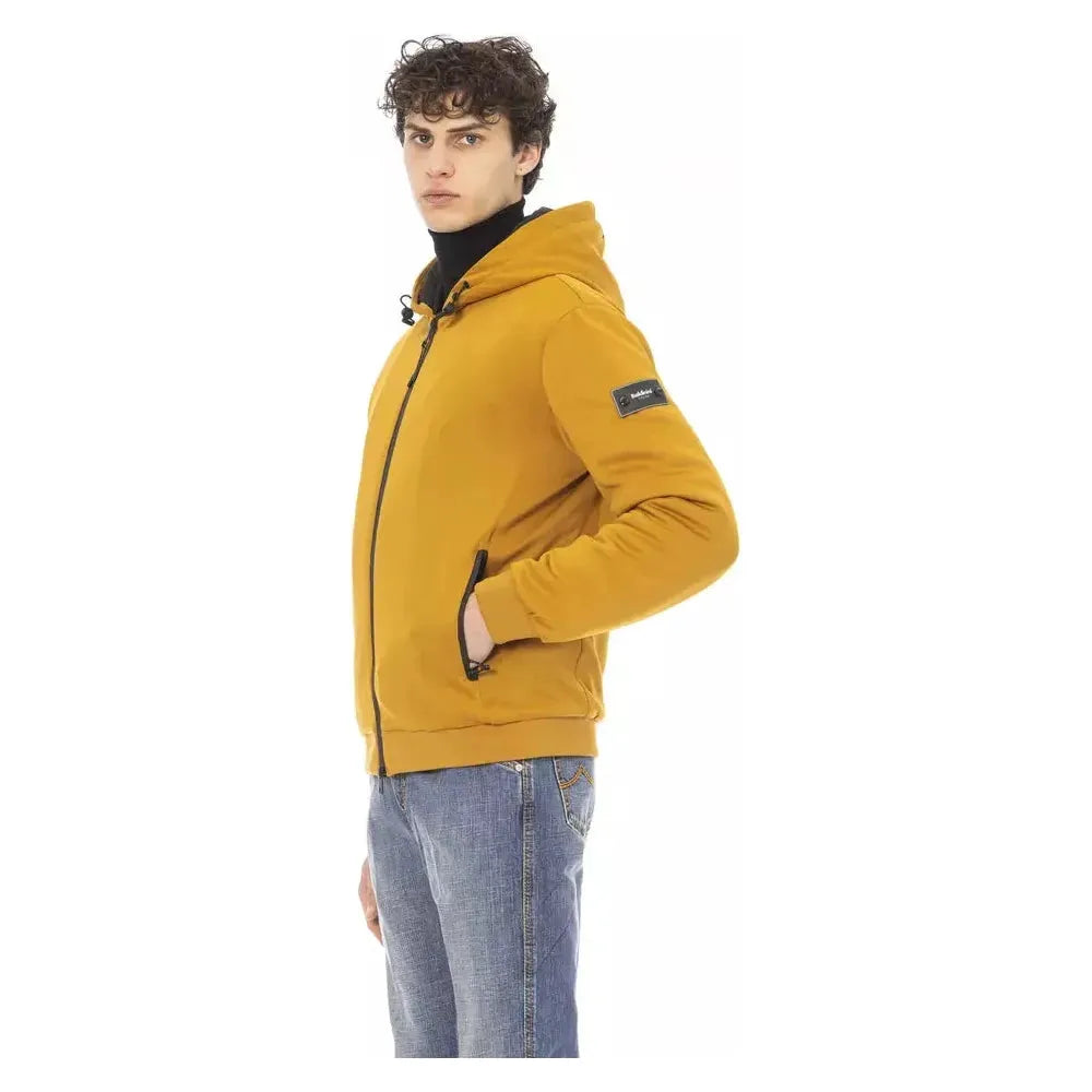 Baldinini Trend Yellow Polyester Men Jacket Baldinini Trend