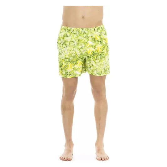 Just Cavalli Green Polyester Men's Swimwear Shorts Just Cavalli