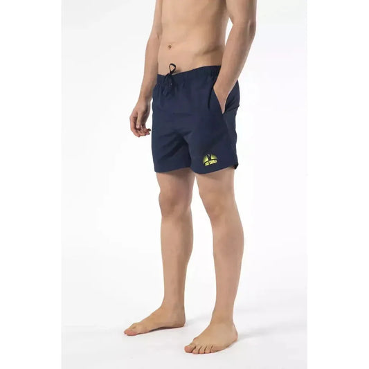 Just Cavalli Blue Nylon Men Swim Short Just Cavalli