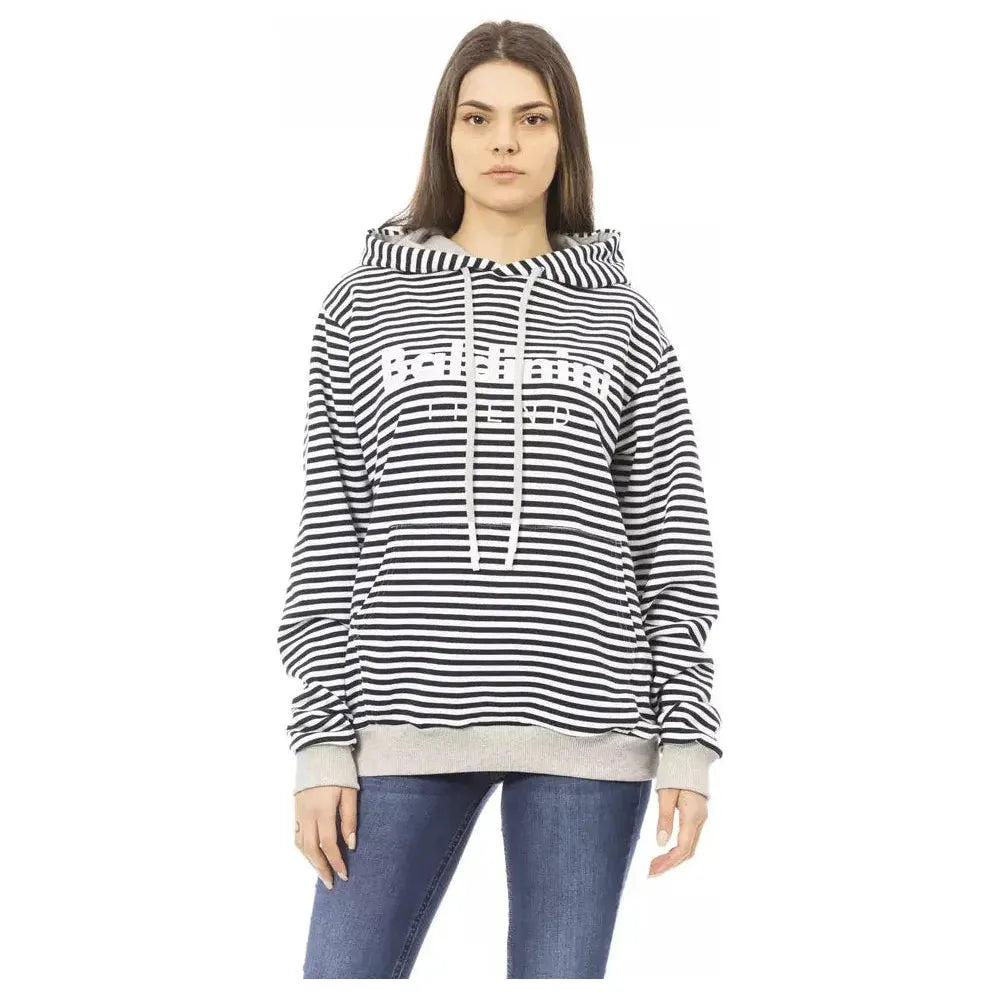 Baldinini Trend Black Cotton Women Sweater Baldinini Trend