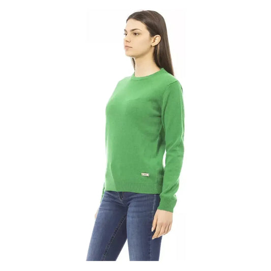 Baldinini Trend Green Wool Women Sweater Baldinini Trend