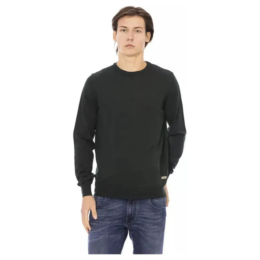 Baldinini Trend Green Fabric Men Sweater Baldinini Trend