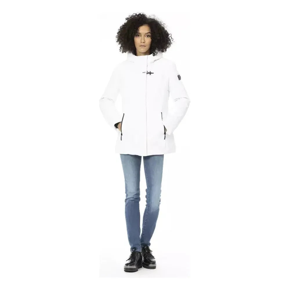 Baldinini Trend White Polyester Women Jacket Baldinini Trend