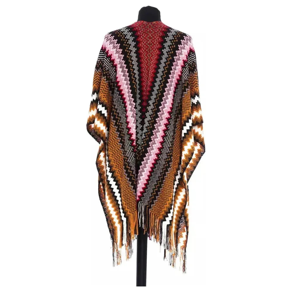 Missoni Multicolor Wool Women Poncho Missoni