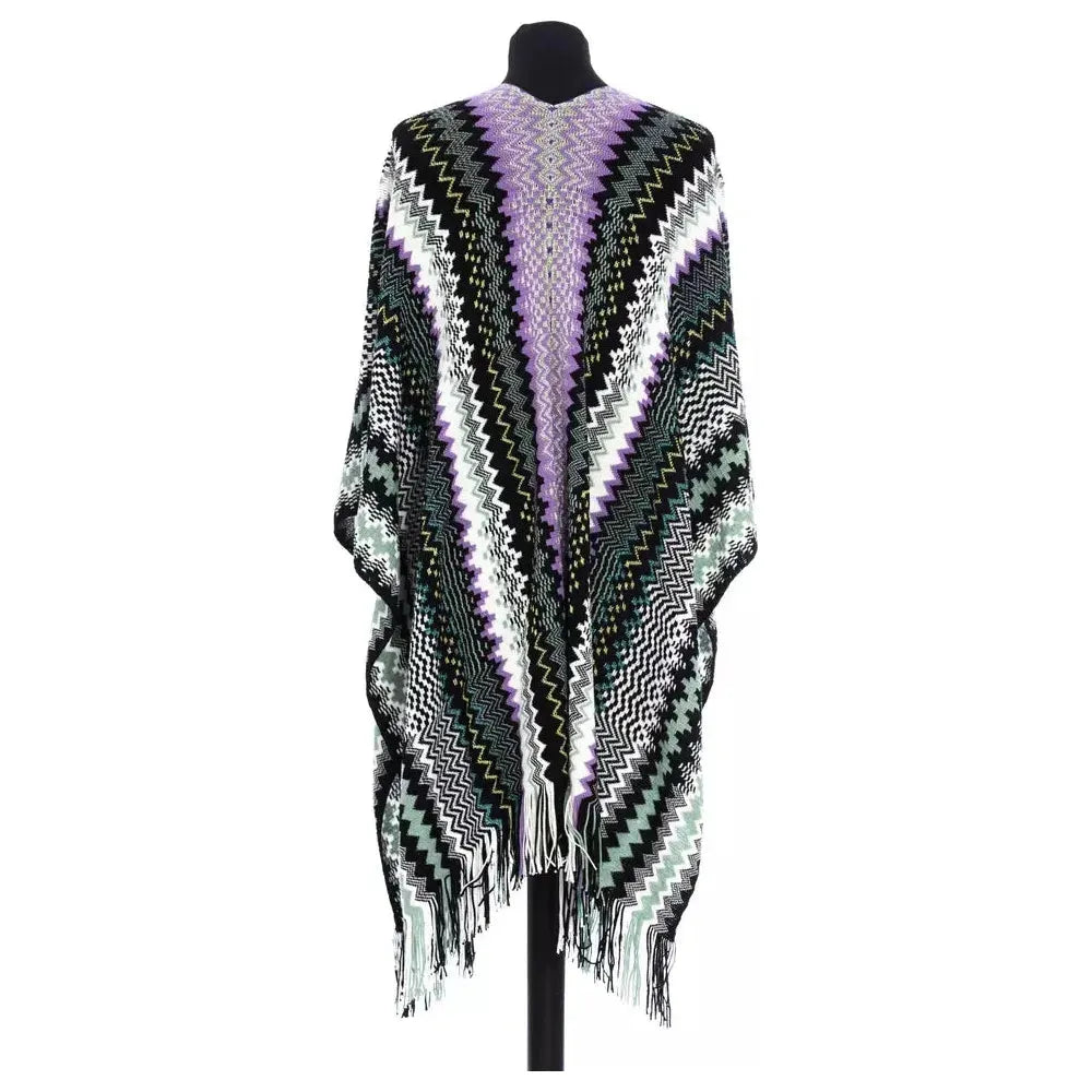 Missoni Multicolor Wool Women Poncho Missoni