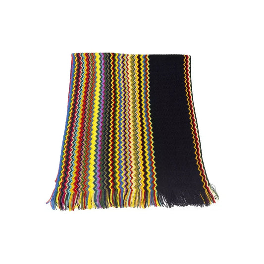 Missoni Multicolor Wool Men Scarf Missoni