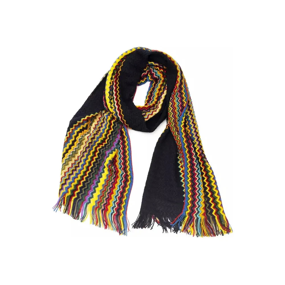 Missoni Multicolor Wool Men Scarf Missoni