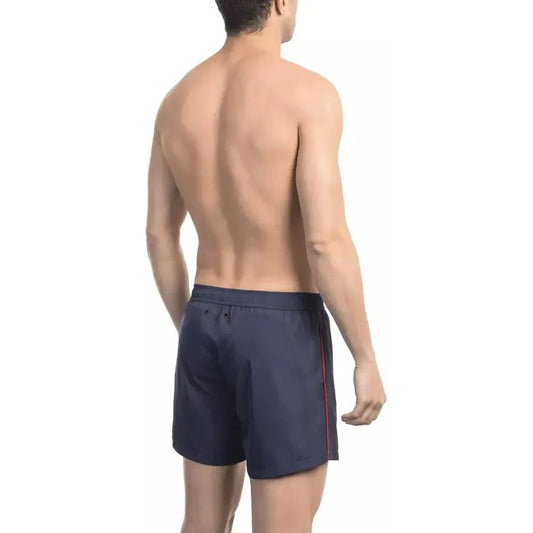 Bikkembergs Blue Polyester Men Swim Short Bikkembergs