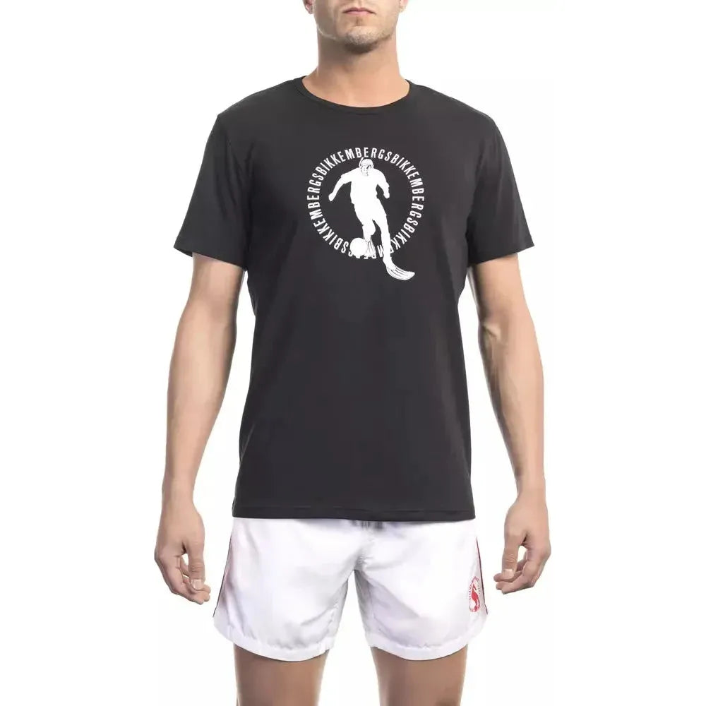 Bikkembergs Black Cotton Men T-Shirt Bikkembergs