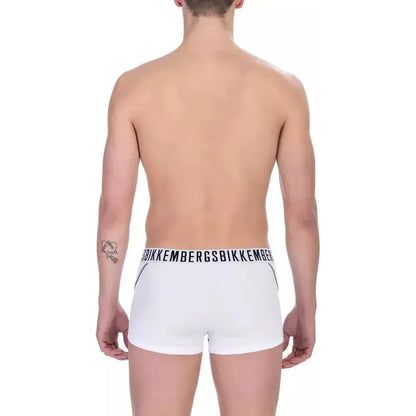 Bikkembergs White Cotton Men's Trunk Underwear Pack