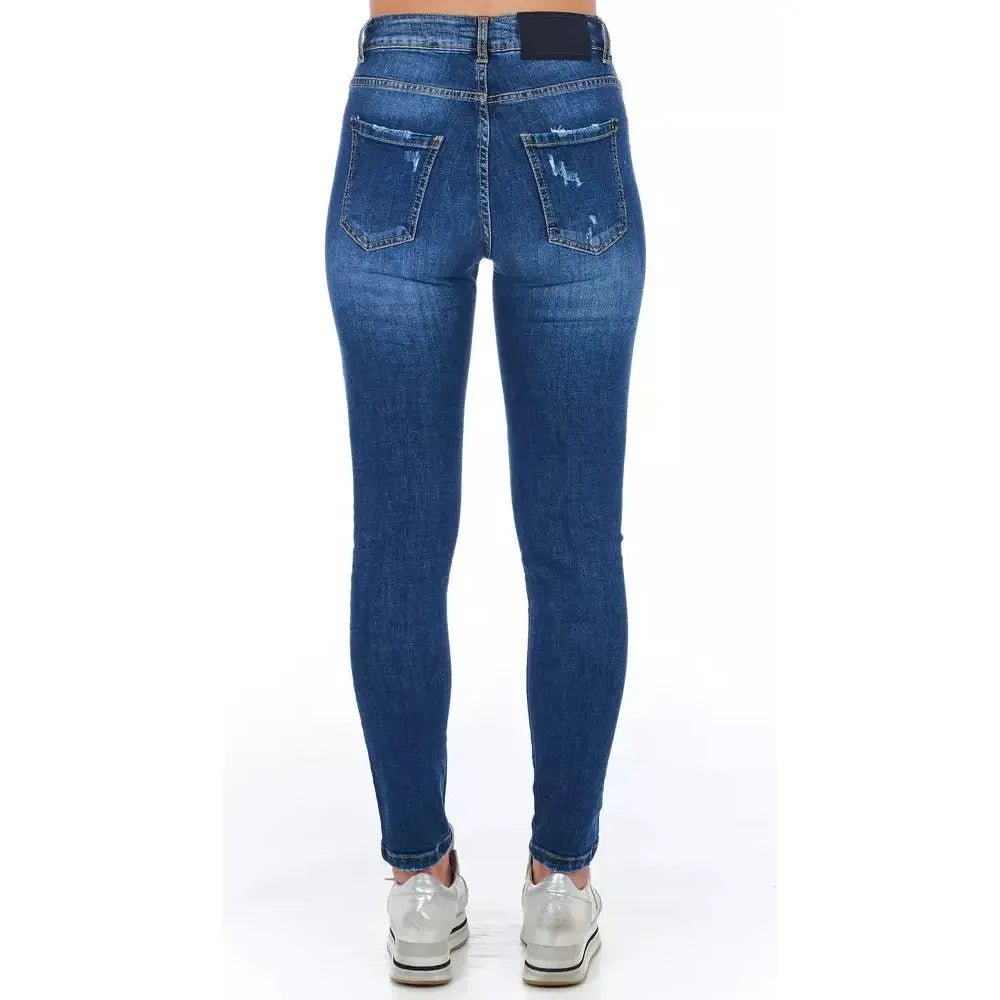 Frankie Morello Blue Other Fibres Women Jeans
