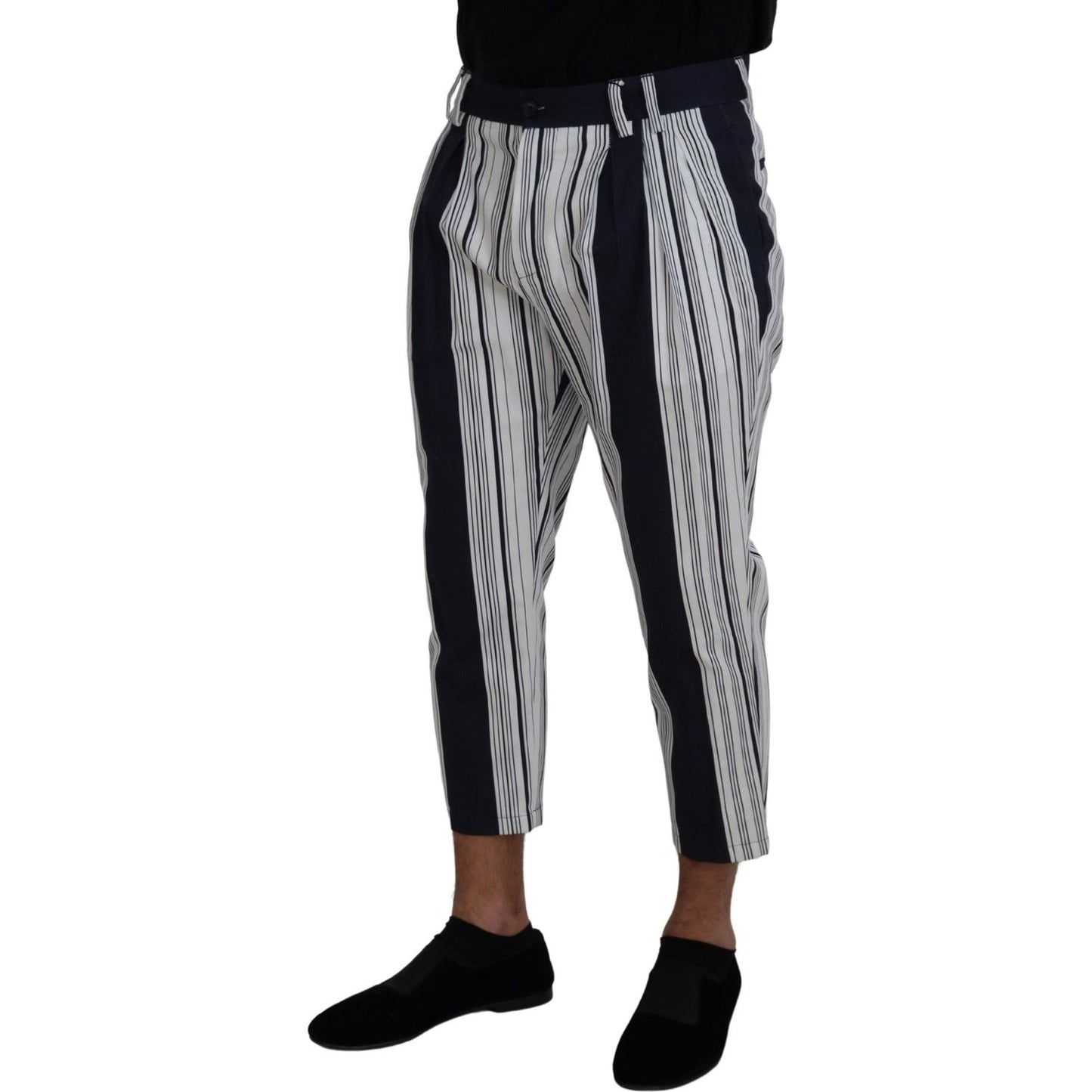 Dolce & Gabbana Elegant Striped Cotton Pants for Men Dolce & Gabbana