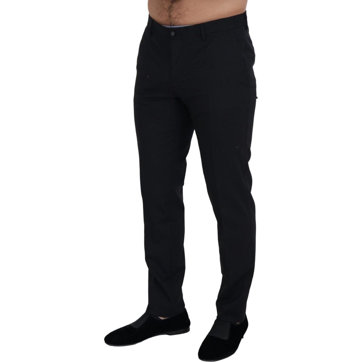 Dolce & Gabbana Elegant Black Wool Blend Trousers Dolce & Gabbana