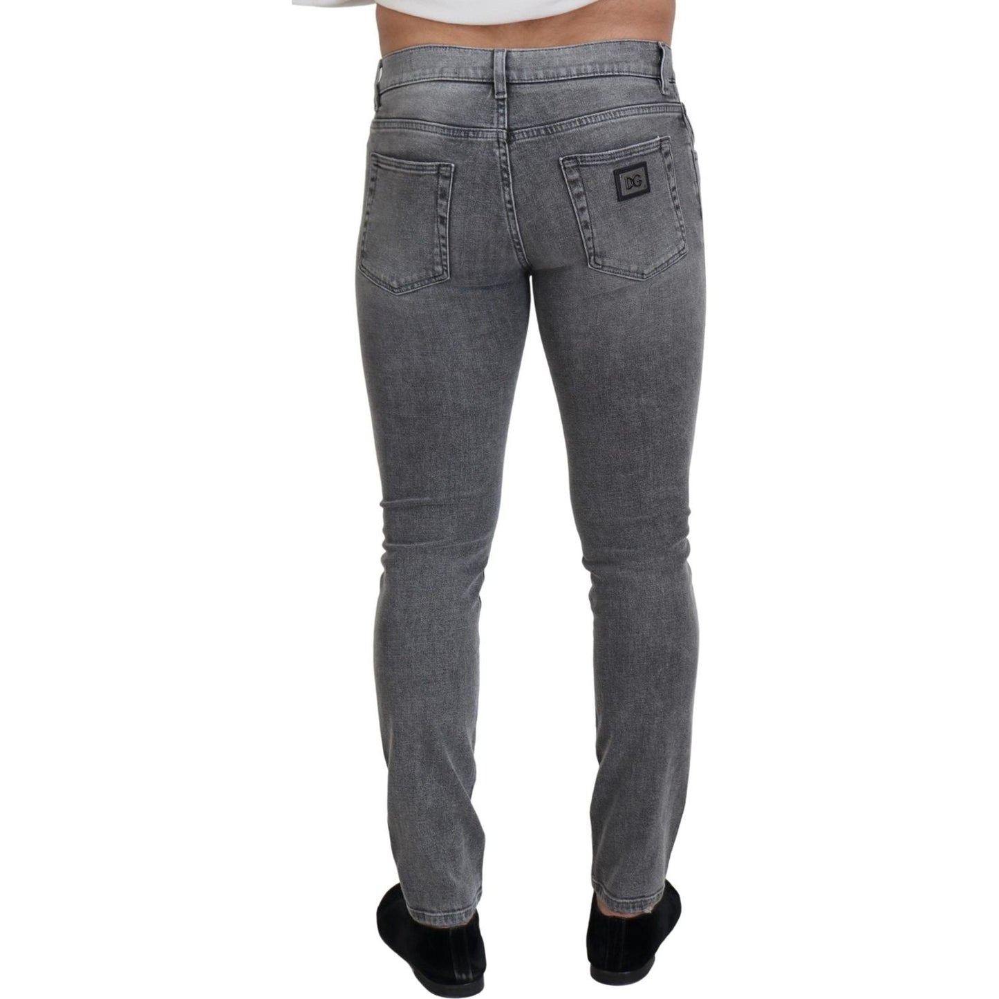 Dolce & Gabbana Chic Grey Washed Denim Pants Dolce & Gabbana