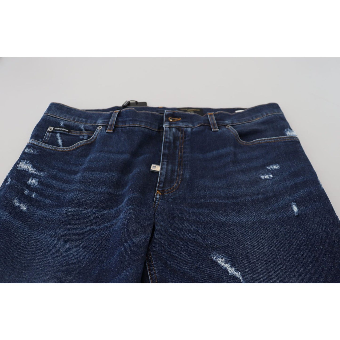 Dolce & Gabbana Elegant Blue Washed Denim Pants Dolce & Gabbana