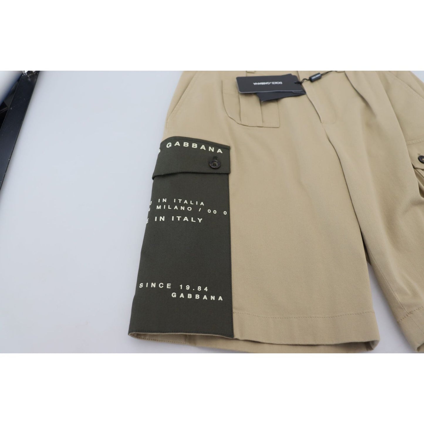 Dolce & Gabbana Elegant Beige Cotton Blend Designer Shorts Dolce & Gabbana