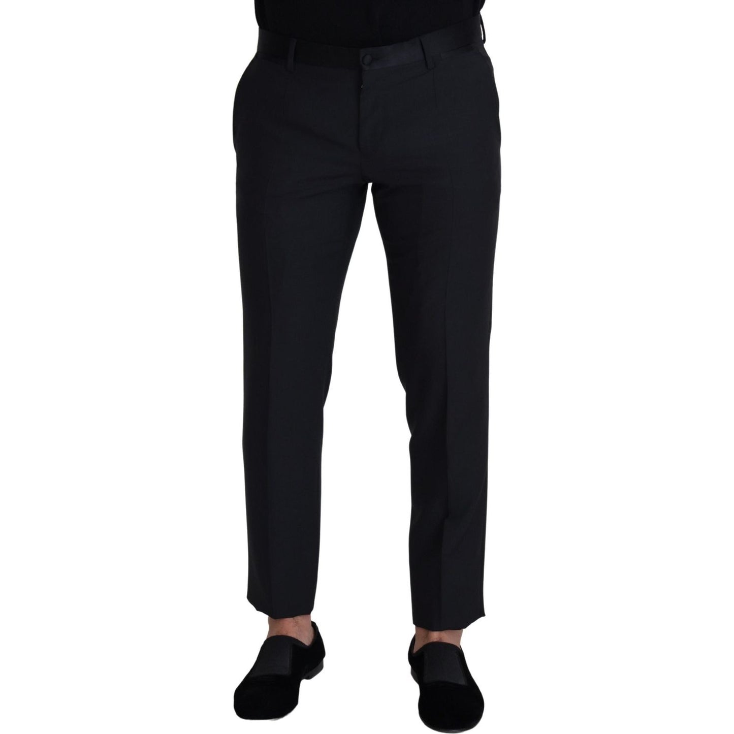 Dolce & Gabbana Elegant Black Wool Blend Trousers Dolce & Gabbana