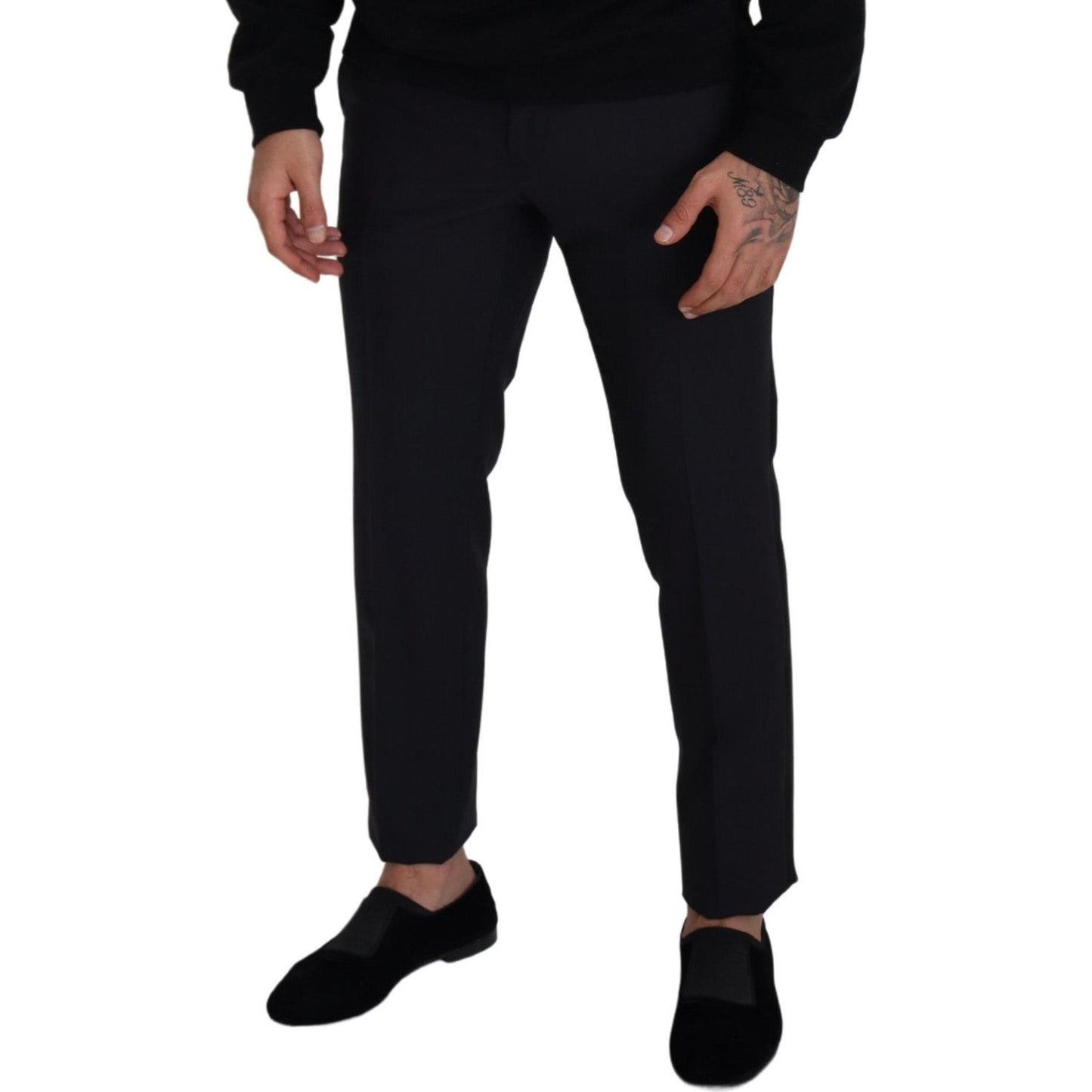 Dolce & Gabbana Elegant Black Wool Blend Trousers Dolce & Gabbana