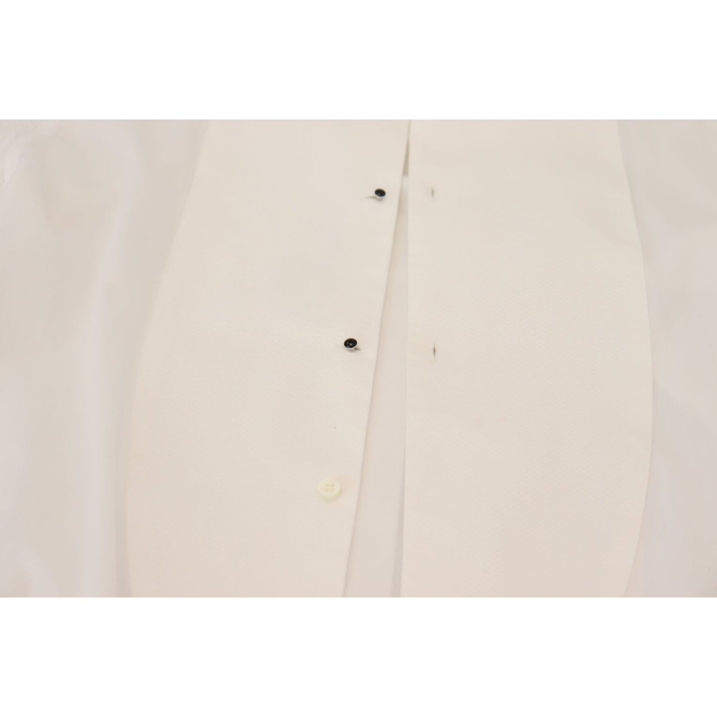 Dolce & Gabbana Elegant White Cotton Poplin Slim Fit Shirt Dolce & Gabbana