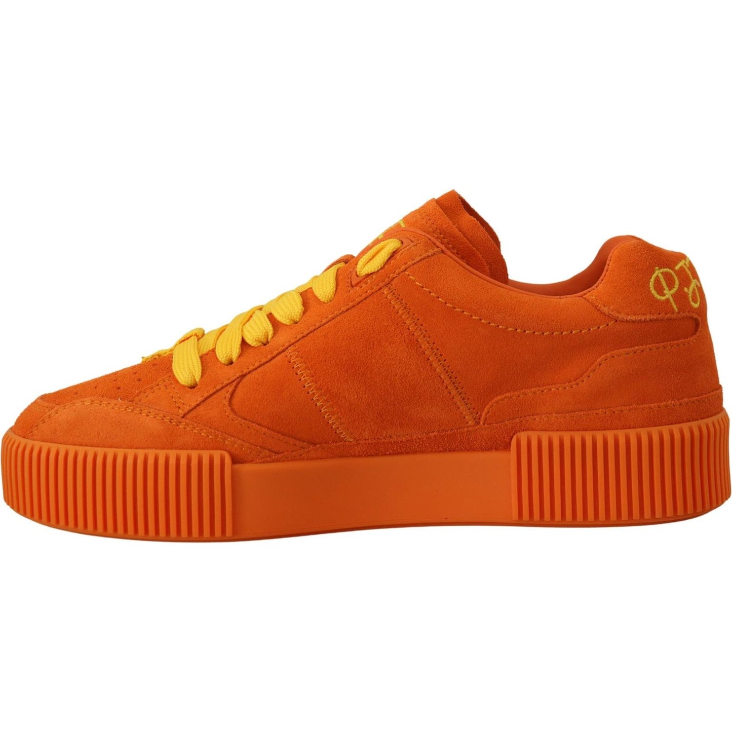 Dolce & Gabbana Chic Orange Suede Lace-Up Sneakers Dolce & Gabbana