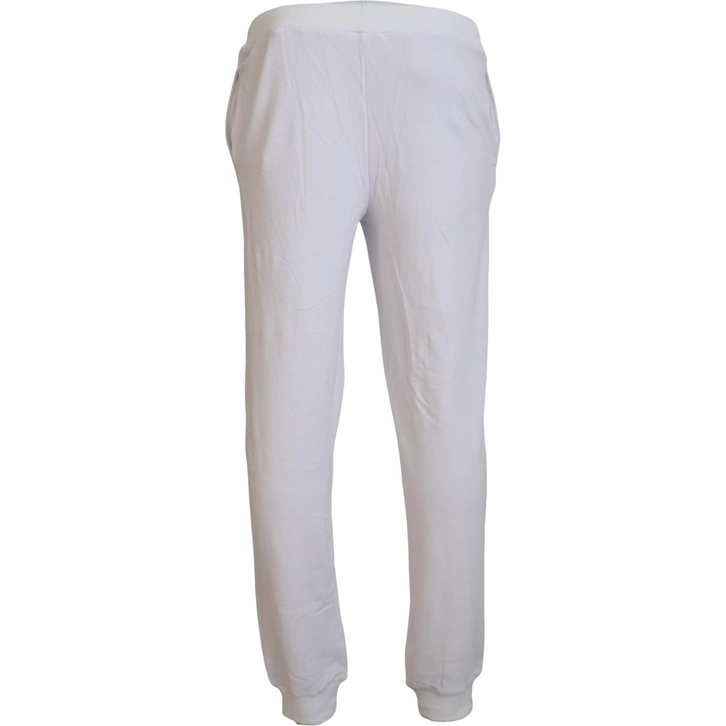 John Galliano Chic White Jogger Pants - Casual Elegance John Galliano