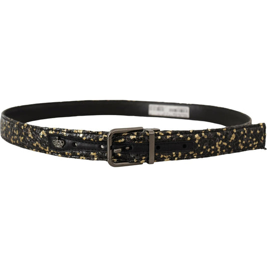 Dolce & Gabbana Elegant Italian Leather Belt with Crown Detail Dolce & Gabbana