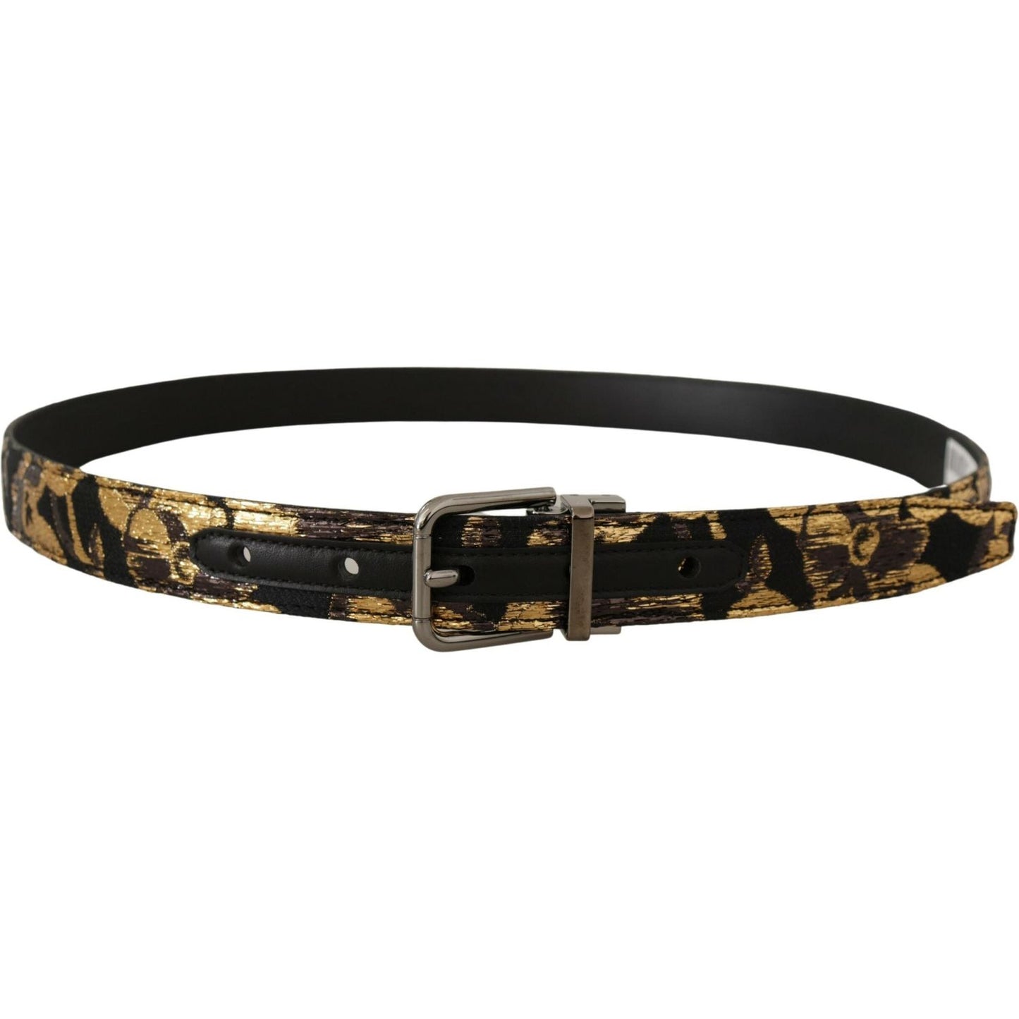 Dolce & Gabbana Multicolor Leather Belt with Black Buckle Dolce & Gabbana