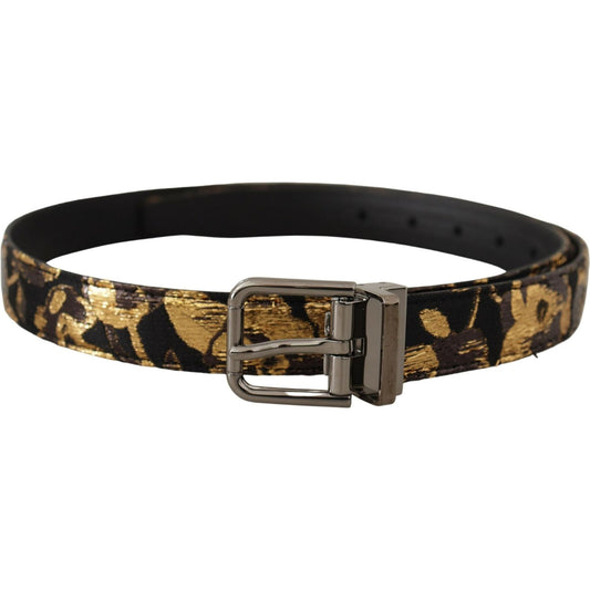 Dolce & Gabbana Multicolor Leather Belt with Black Buckle Dolce & Gabbana