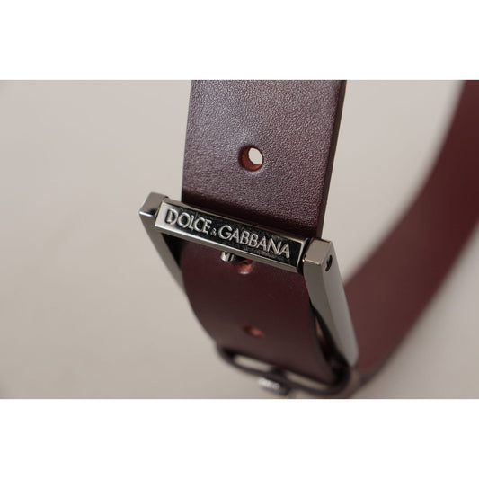 Dolce & Gabbana Elegant Brown Leather Designer Belt Dolce & Gabbana