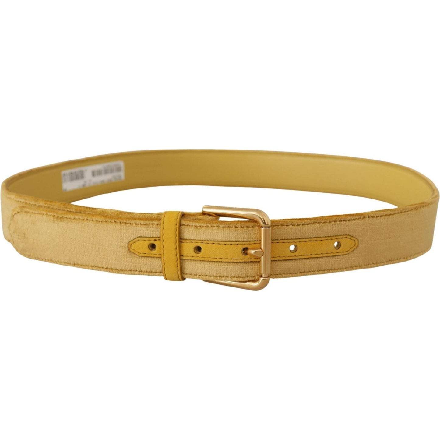 Dolce & Gabbana Elegant Velvet Designer Gold-Buckled Belt Dolce & Gabbana