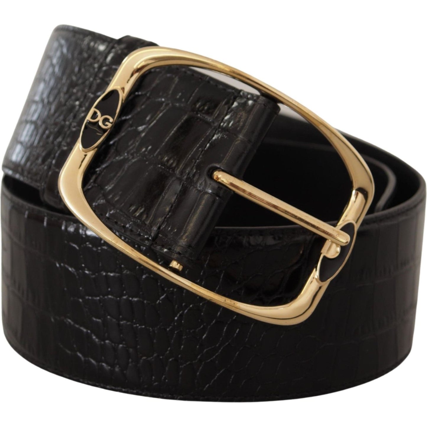 Dolce & Gabbana Elegant Black Leather Logo Belt Dolce & Gabbana