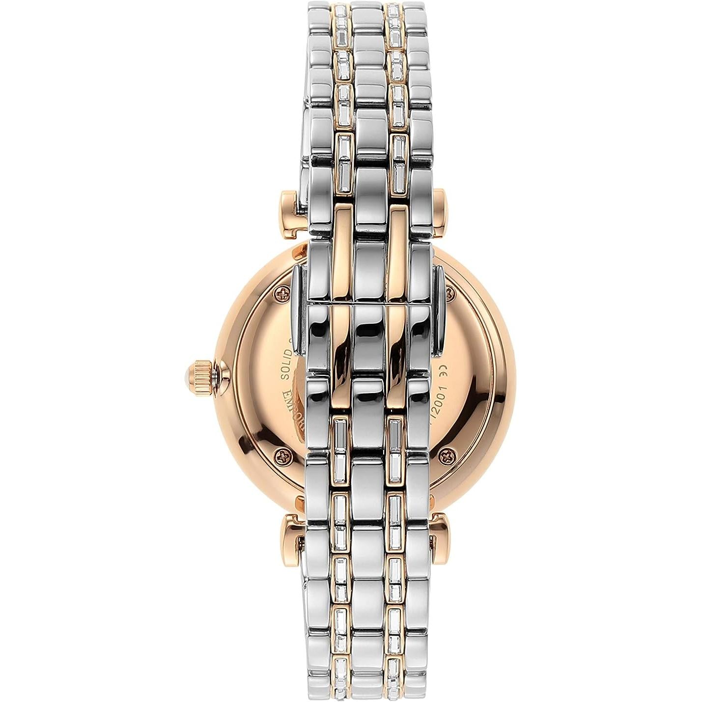 Emporio Armani Elegant Two-Tone Crystal Pave Watch Emporio Armani