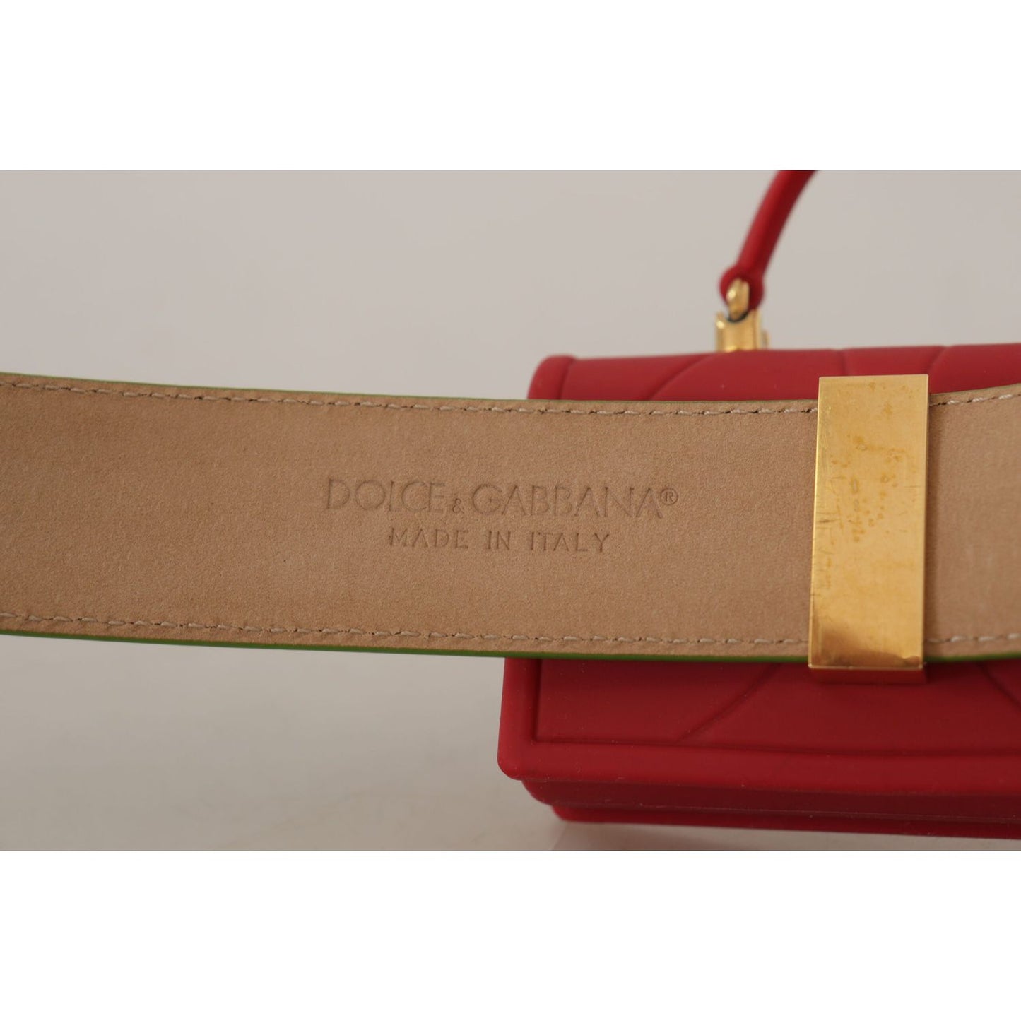 Dolce & Gabbana Elegant Leather Belt with Mini Bag Accessory Dolce & Gabbana