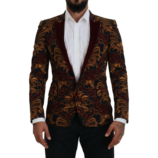 Dolce & Gabbana Elegant Multicolor Wool Blend Blazer Dolce & Gabbana