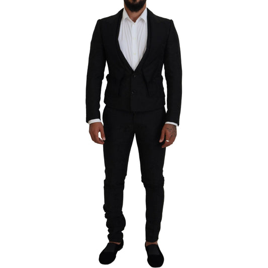 Dolce & Gabbana Elegant Black Martini Suit for the Modern Man Dolce & Gabbana