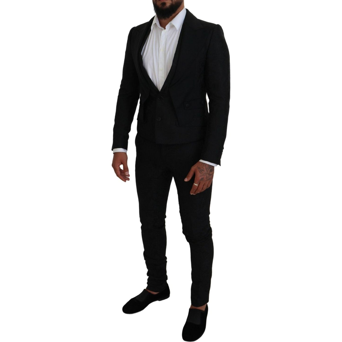 Dolce & Gabbana Elegant Black Martini Suit for the Modern Man Dolce & Gabbana