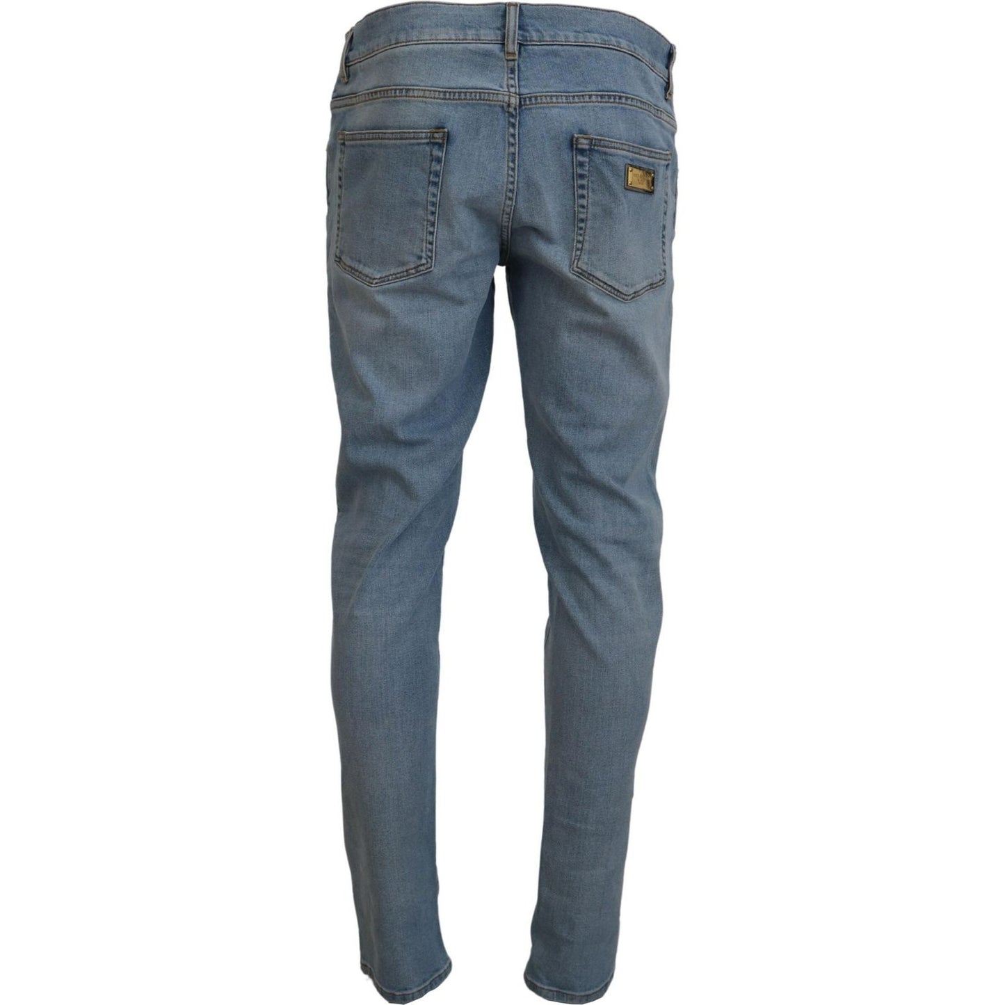 Dolce & Gabbana Elegant Slim Fit Light Blue Denim Pants Dolce & Gabbana