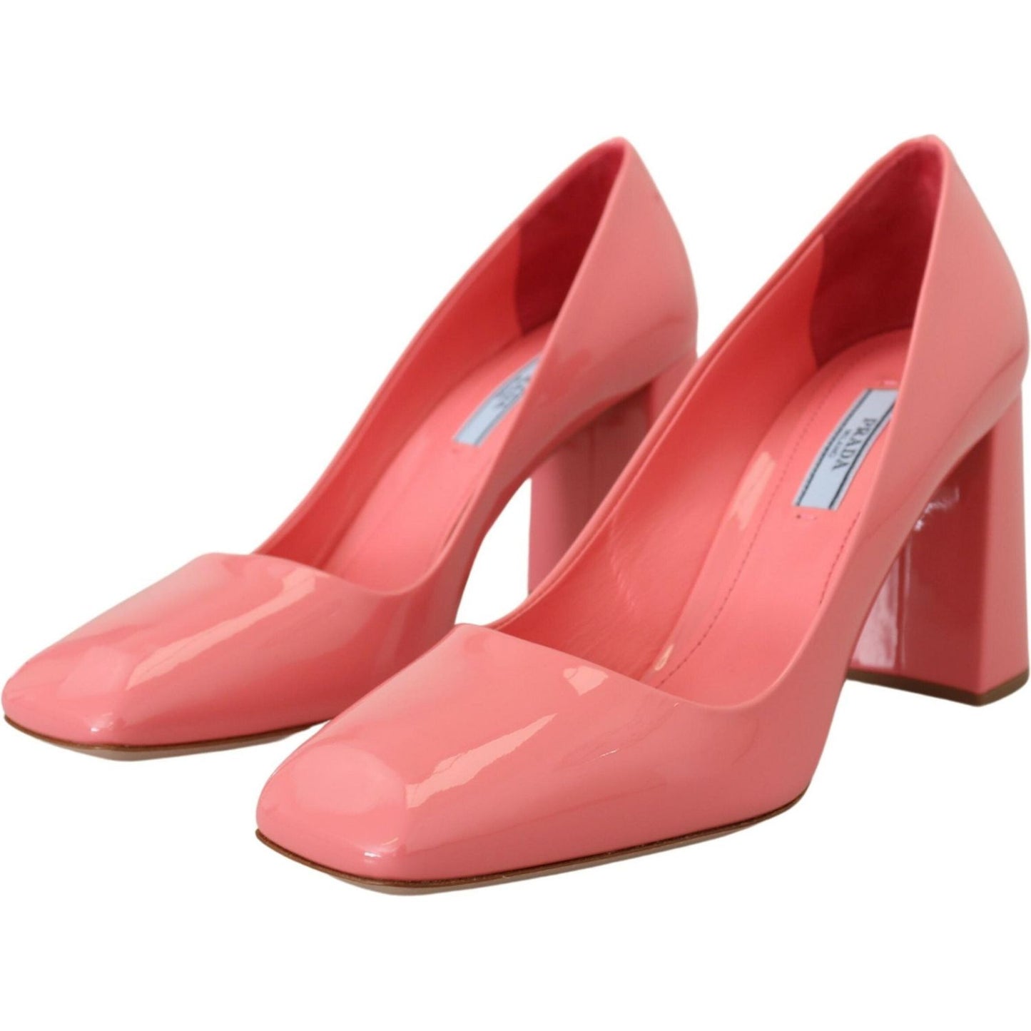 Prada Elegant Square Toe Pink Heels Prada