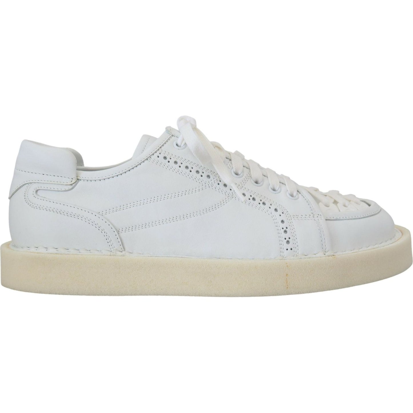 Dolce & Gabbana Elegant White Low Top Oxford Sneakers Dolce & Gabbana