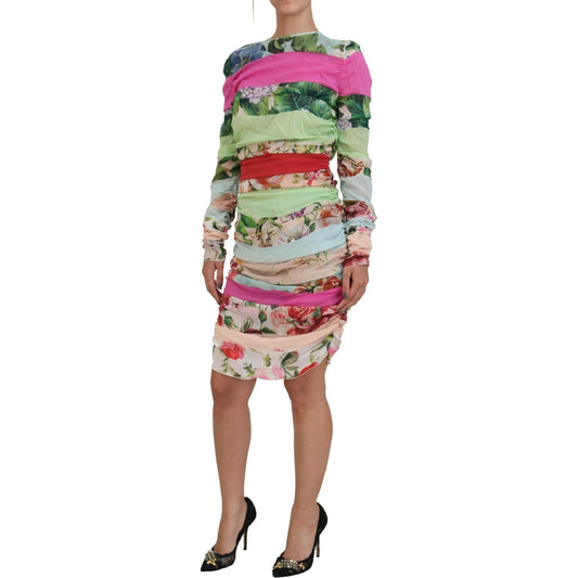 Dolce & Gabbana Floral Sheath Bodycon Silk Dress Dolce & Gabbana