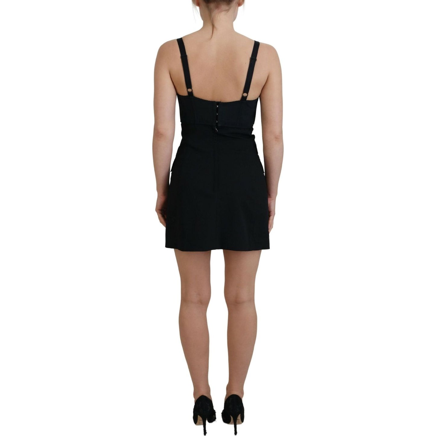 Dolce & Gabbana Elegant Black Sheath A-Line Mini Dress Dolce & Gabbana