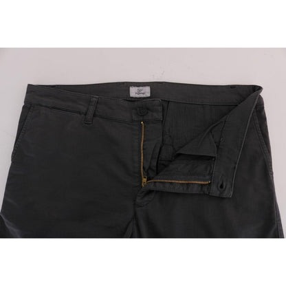 GF Ferre Gray Cotton Stretch Chinos Pants