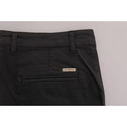 GF Ferre Gray Cotton Stretch Chinos Pants