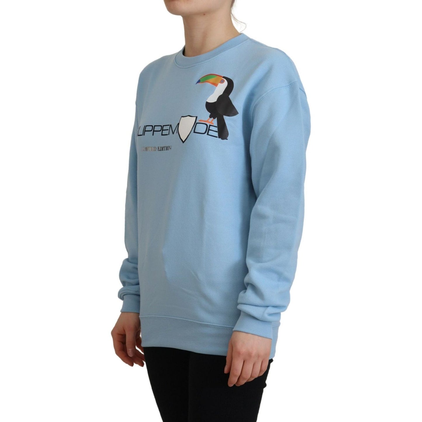 Philippe Model Chic Light Blue Logo Embellished Sweater Philippe Model