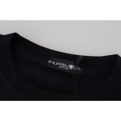 Philippe Model Black Printed Long Sleeves Pullover Sweater